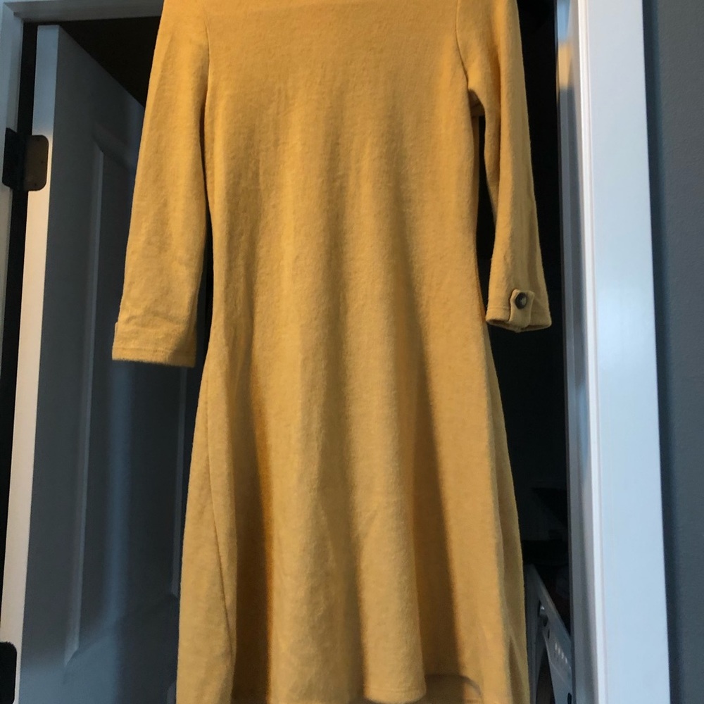 Pink Lily Mustard Dress Sweater